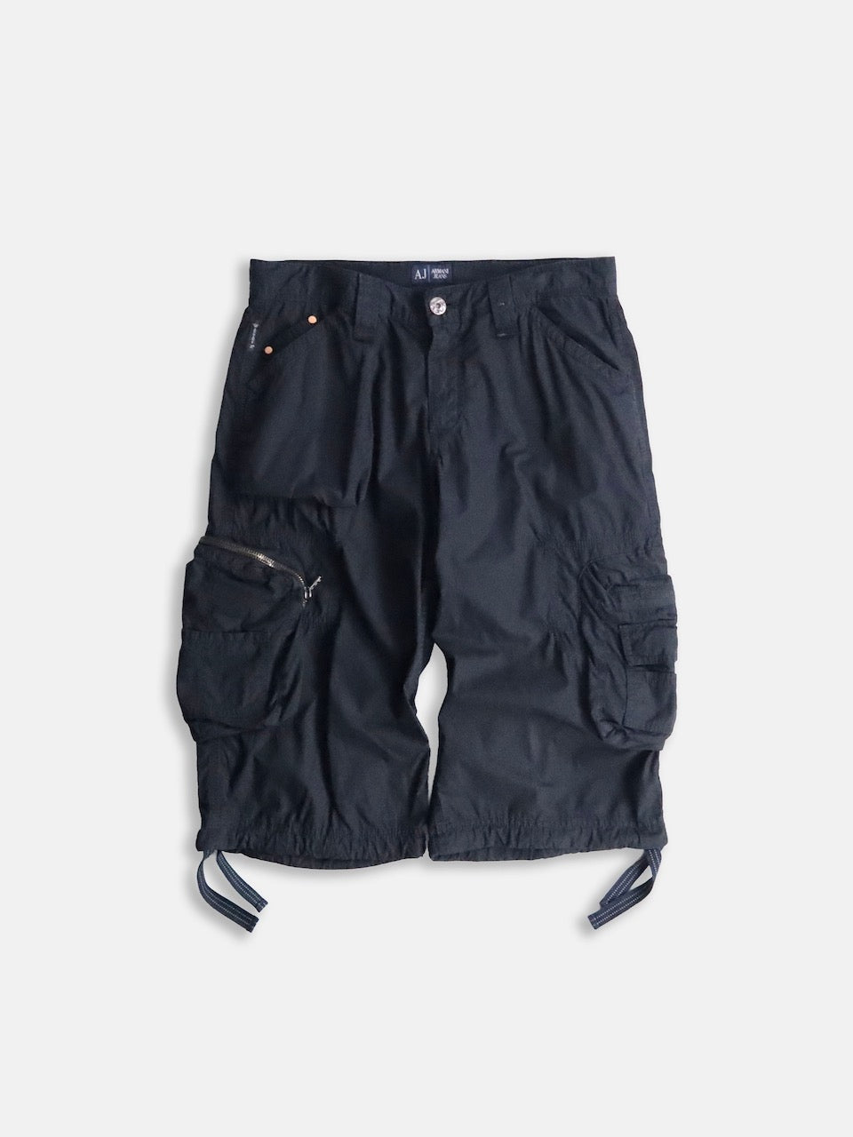 ARMANI JEANS cotton cargo shorts black