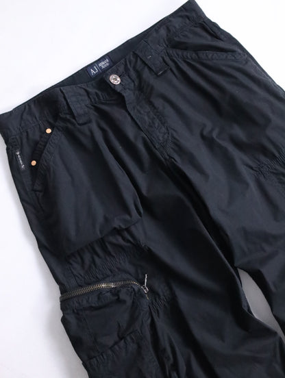 ARMANI JEANS cotton cargo shorts black