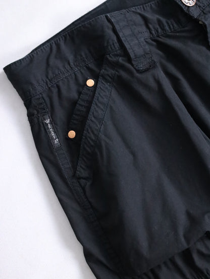 ARMANI JEANS cotton cargo shorts black