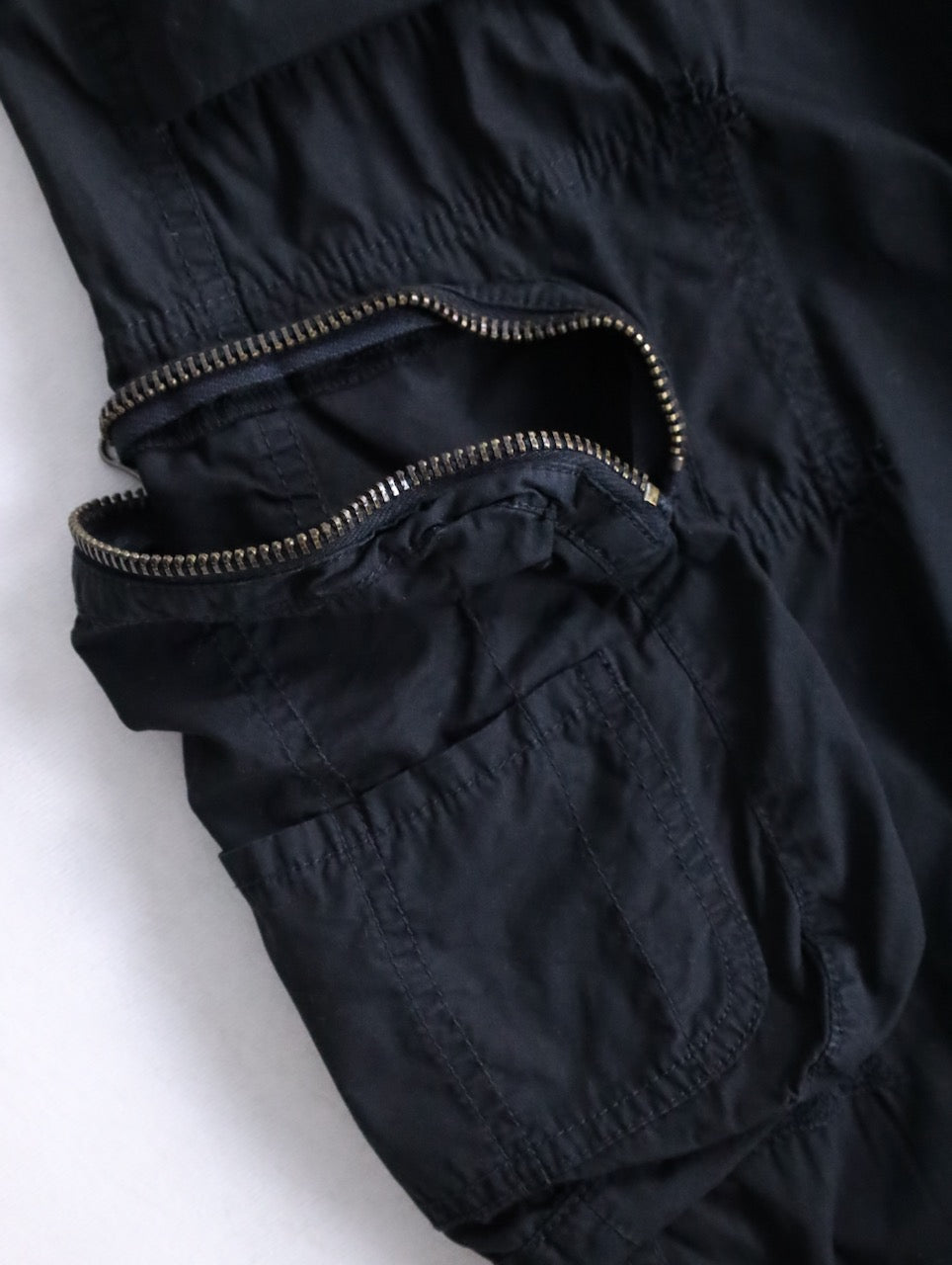 ARMANI JEANS cotton cargo shorts black