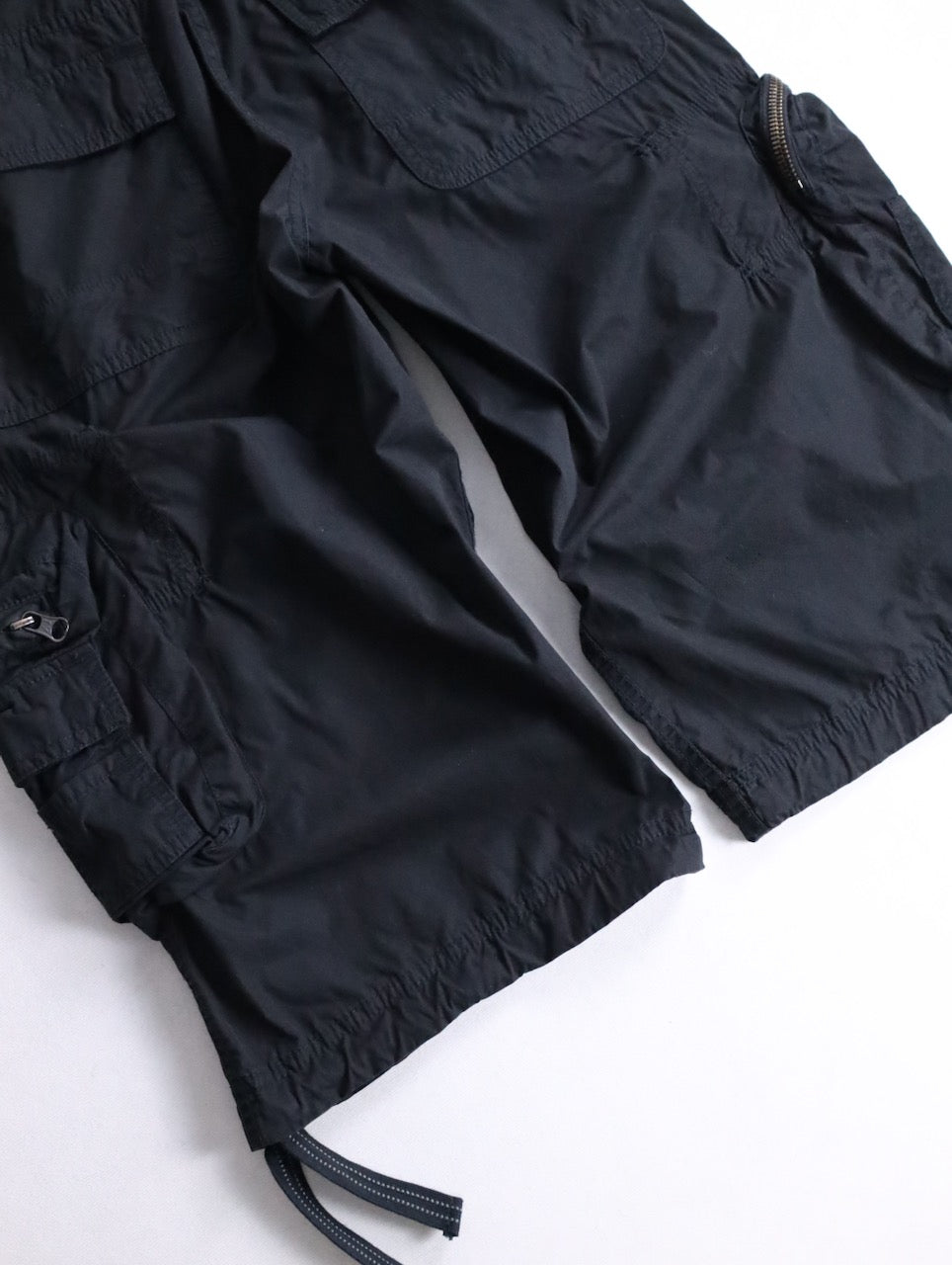 ARMANI JEANS cotton cargo shorts black