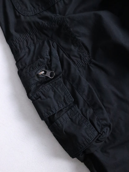 ARMANI JEANS cotton cargo shorts black