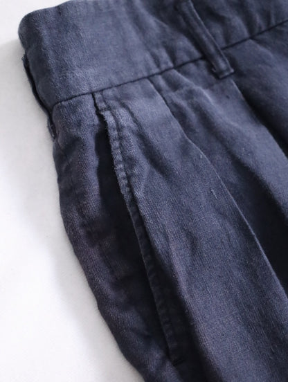 ENCINEERED GARMENTS 2tuck linen wide pants black