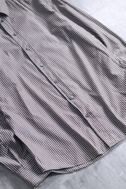 90's Dolce & Gabbana stripe shirt brown