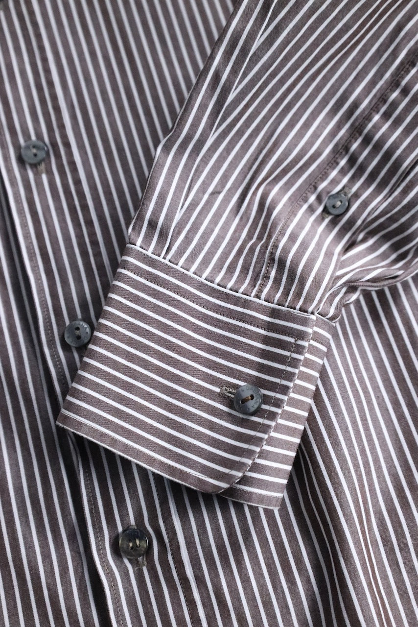 90's Dolce & Gabbana stripe shirt brown