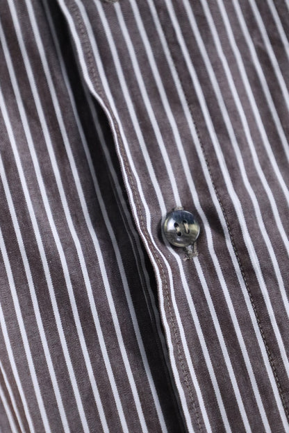 90's Dolce & Gabbana stripe shirt brown