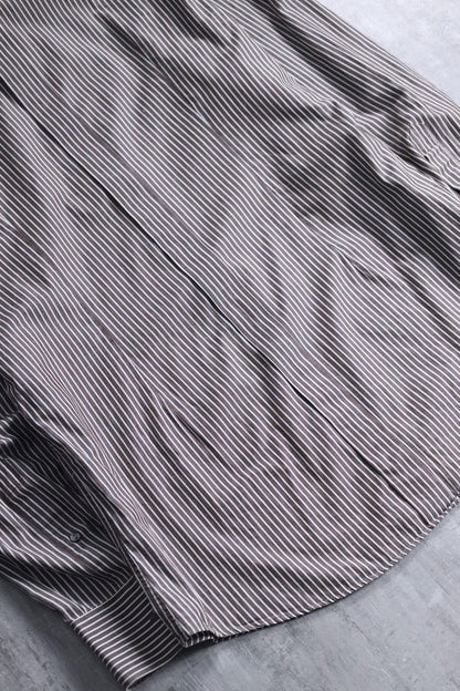 90's Dolce & Gabbana stripe shirt brown