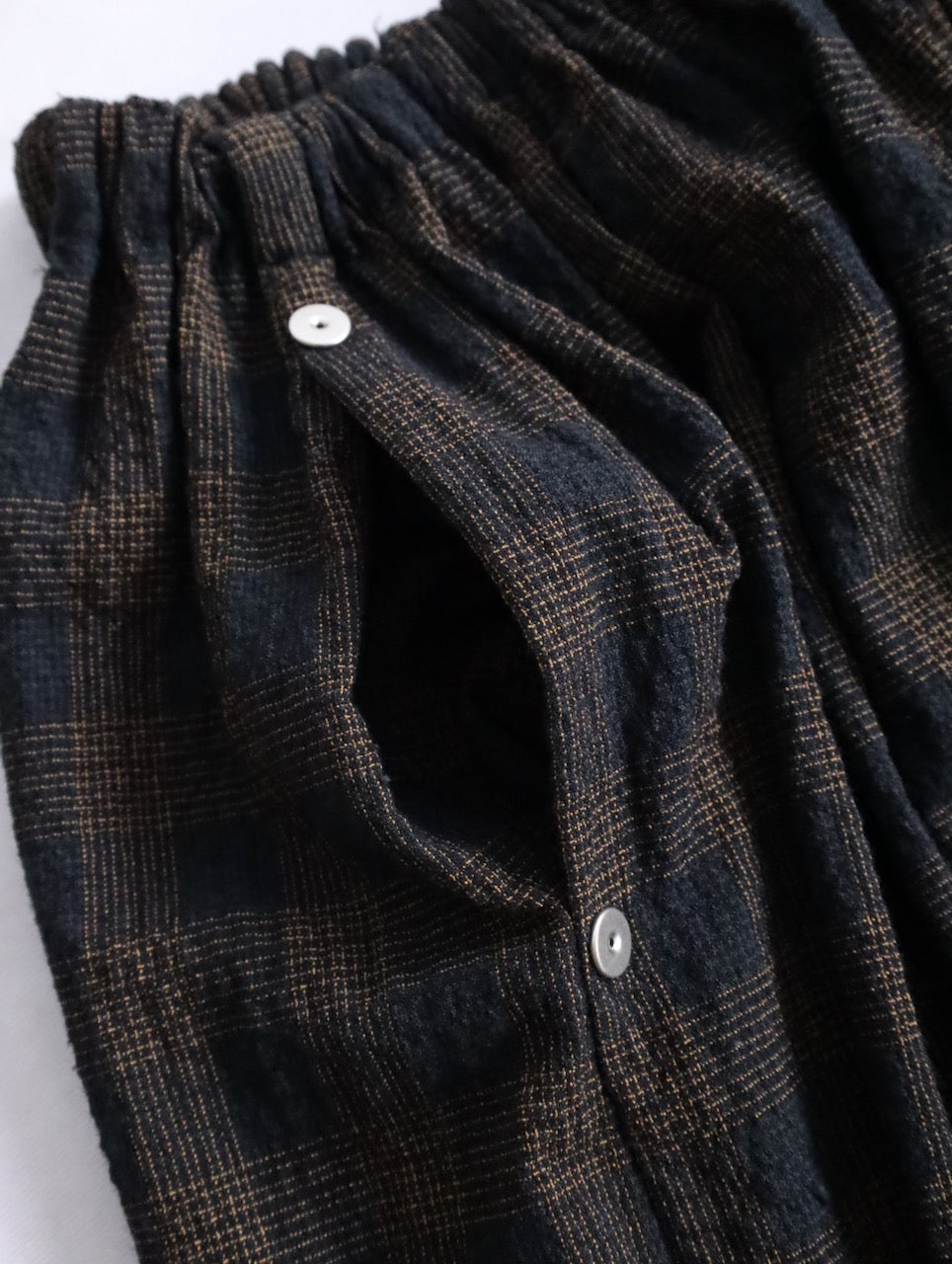 Omar Afridi circle skirt browncheck
