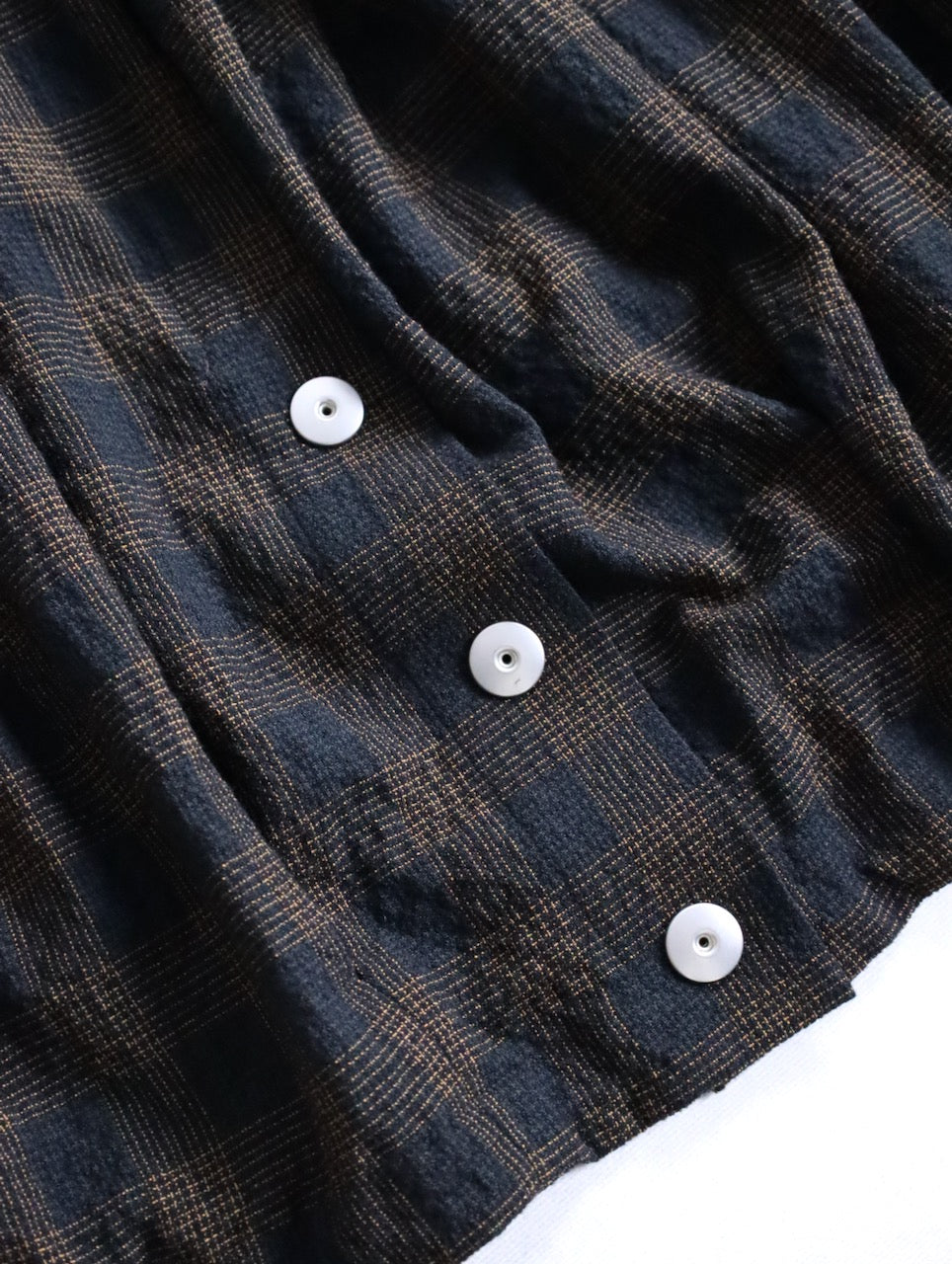 Omar Afridi circle skirt browncheck