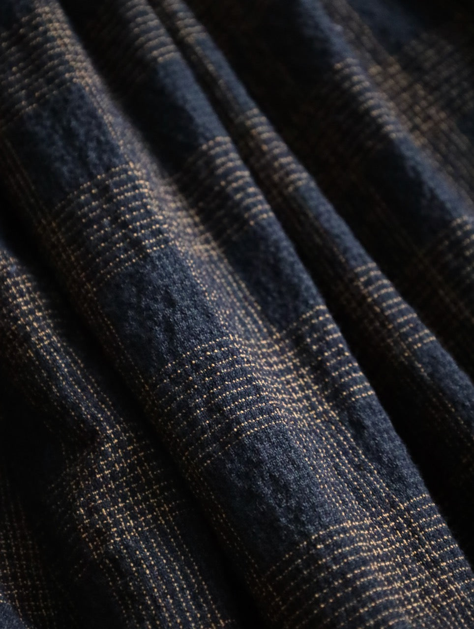 Omar Afridi circle skirt browncheck