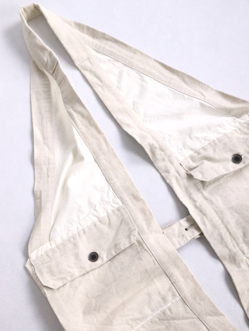 JAN JAN VAN ESSCHE apron vest ivory-beige
