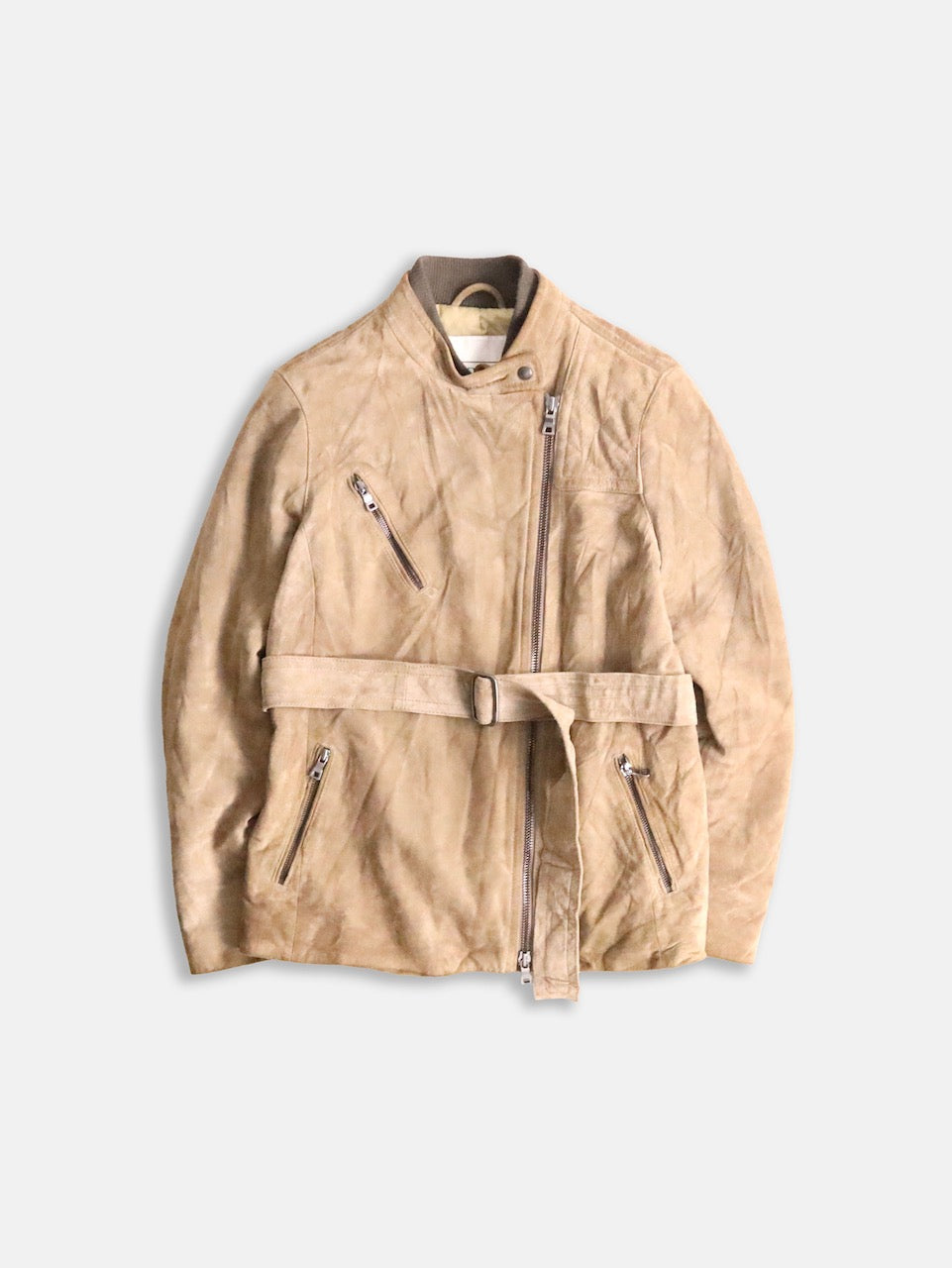 COACH suede cow lether jacket brown