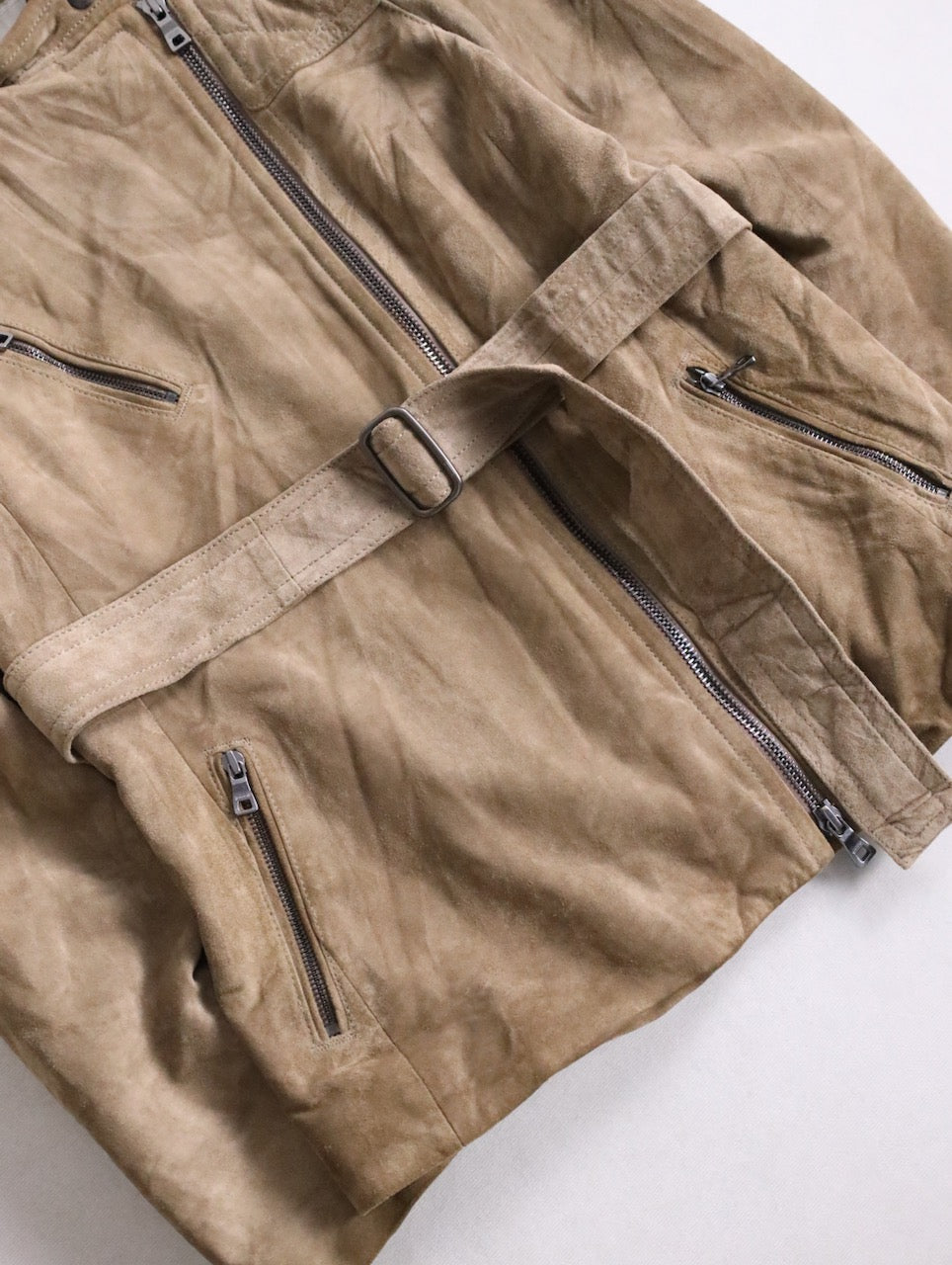 COACH suede cow lether jacket brown