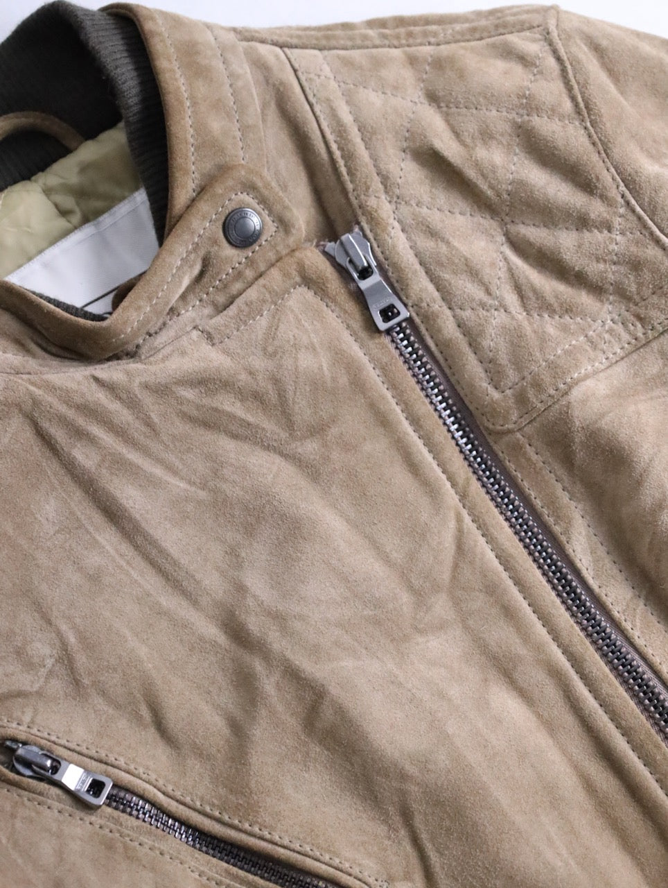 COACH suede cow lether jacket brown