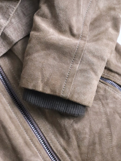 COACH suede cow lether jacket brown