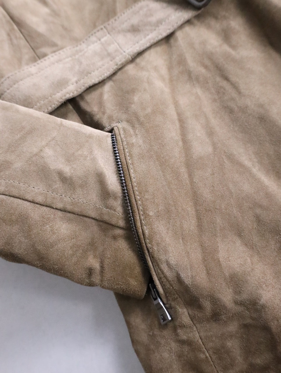 COACH suede cow lether jacket brown