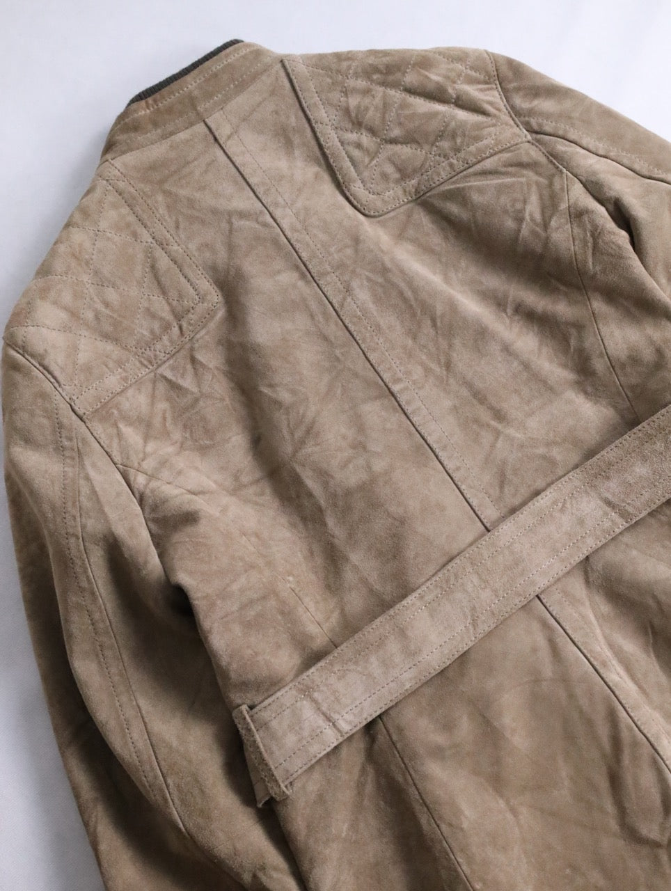 COACH suede cow lether jacket brown