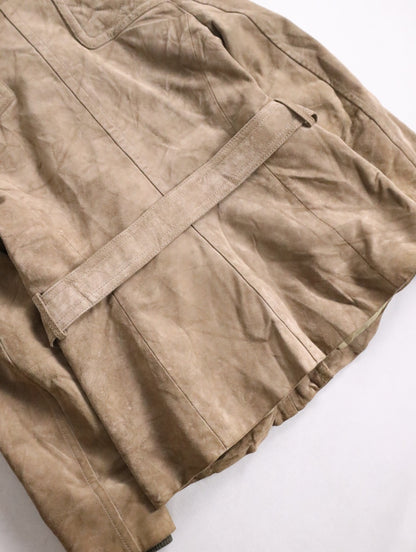 COACH suede cow lether jacket brown