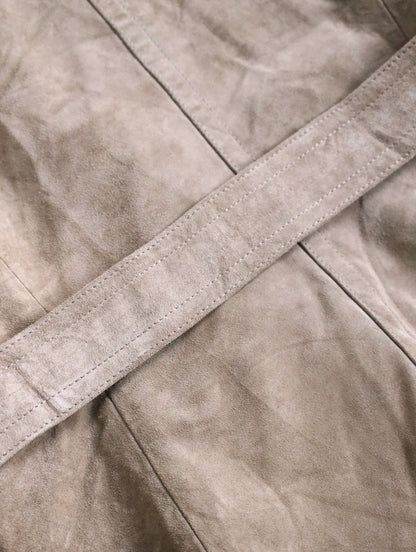 COACH suede cow lether jacket brown