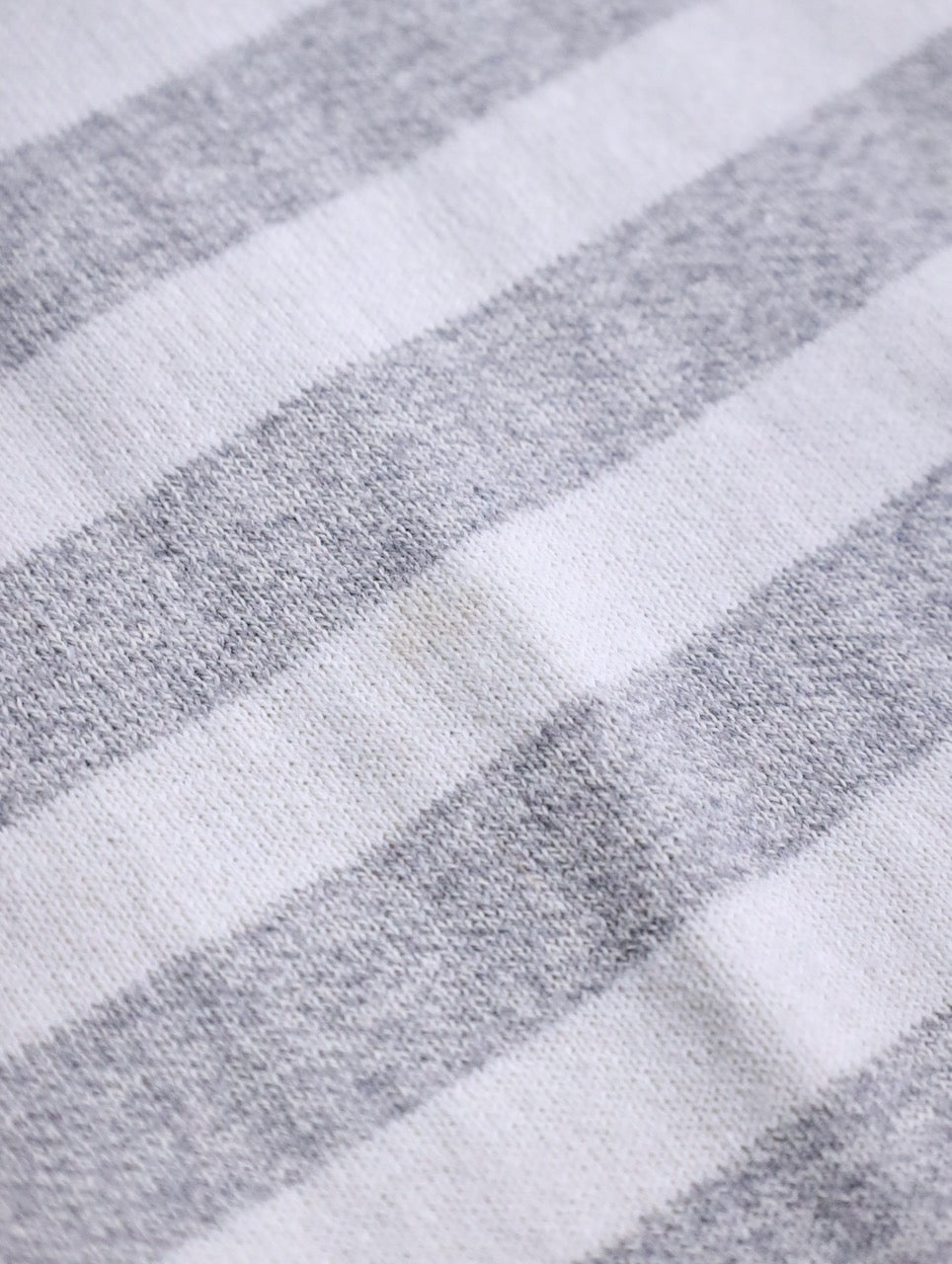 BANANA REPUBLIC cotton cashmere border sweater gray-white