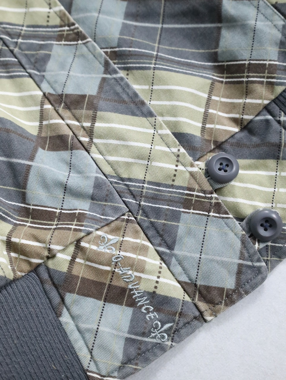 design check cotton hooded jacket multi