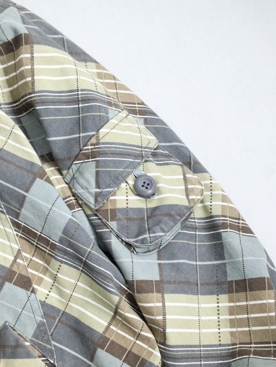 design check cotton hooded jacket multi