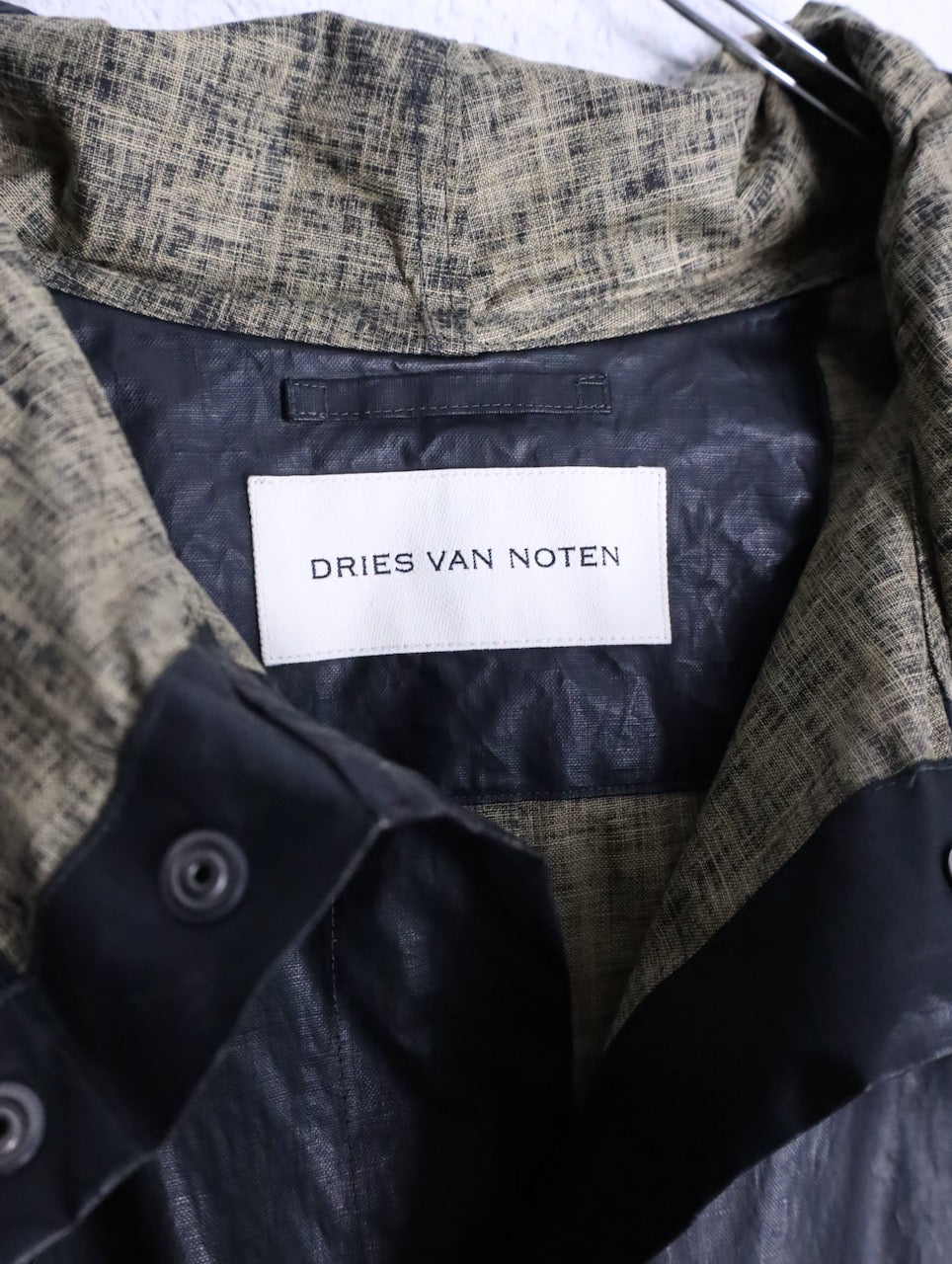 DRIES VAN NOTEN 24ss water repellent coat black