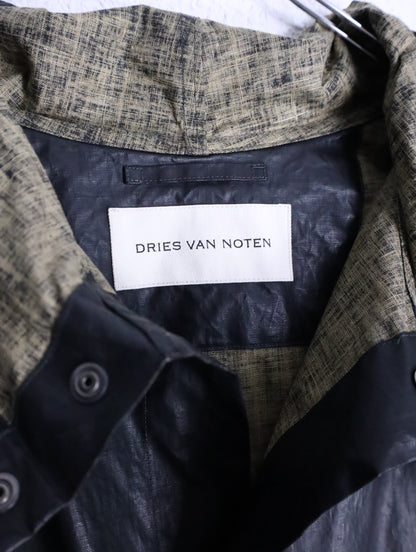 DRIES VAN NOTEN 24ss water repellent coat black