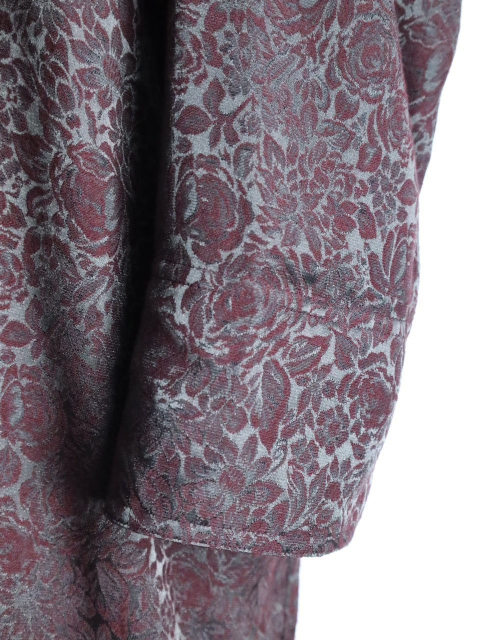 BISHOOL jaquard pattern long shirt winered
