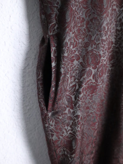BISHOOL jaquard pattern long shirt winered