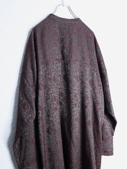 BISHOOL jaquard pattern long shirt winered
