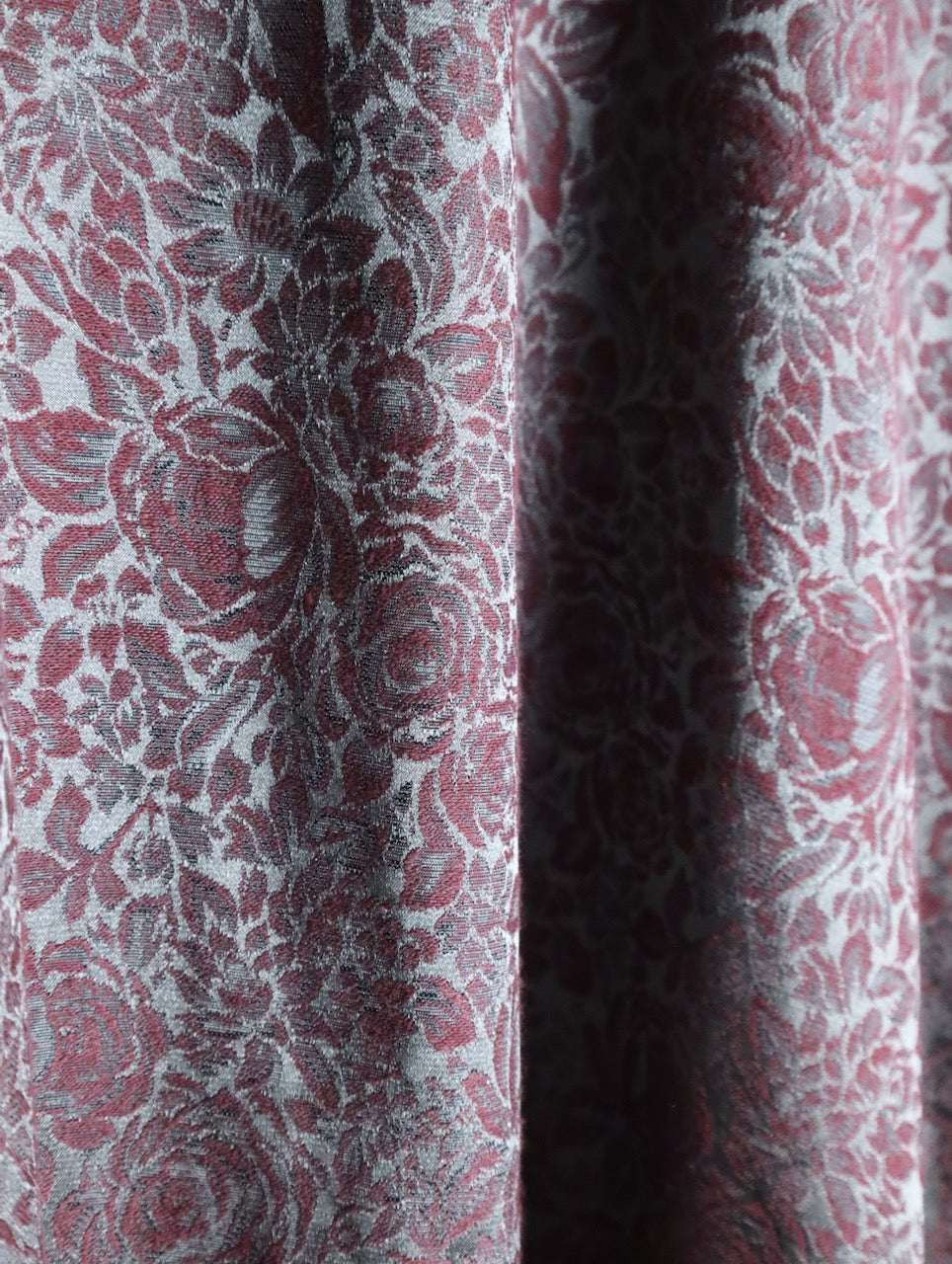 BISHOOL jaquard pattern long shirt winered