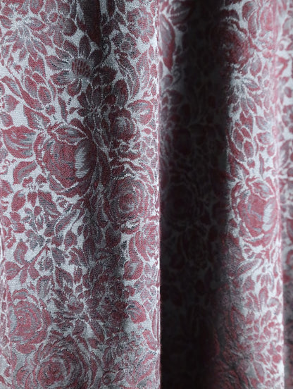 BISHOOL jaquard pattern long shirt winered