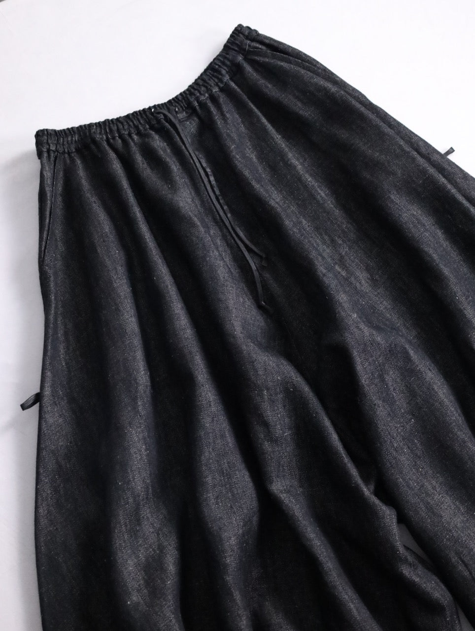 BISHOOL linen baloon hakama pants denimblack