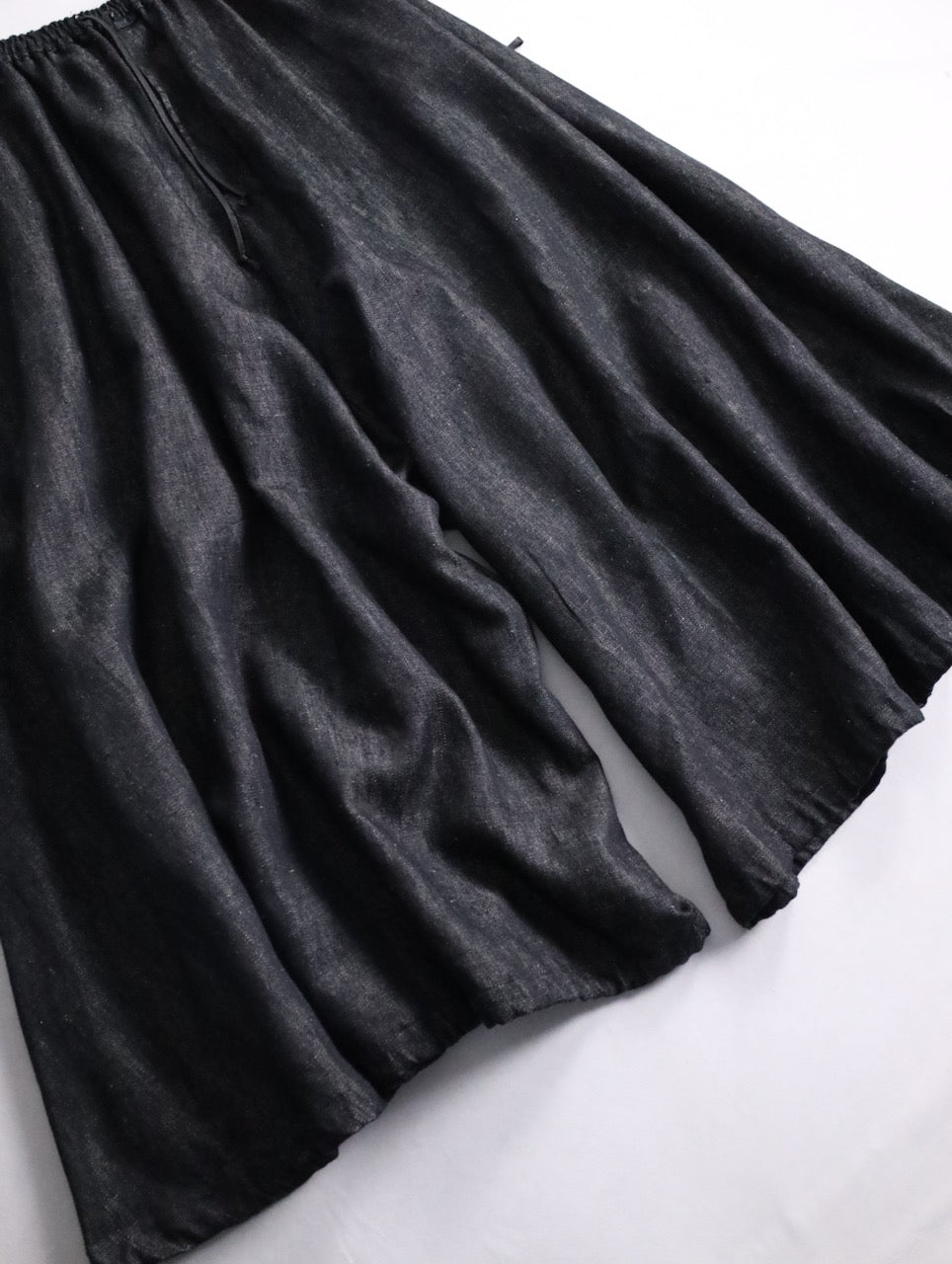 BISHOOL linen baloon hakama pants denimblack
