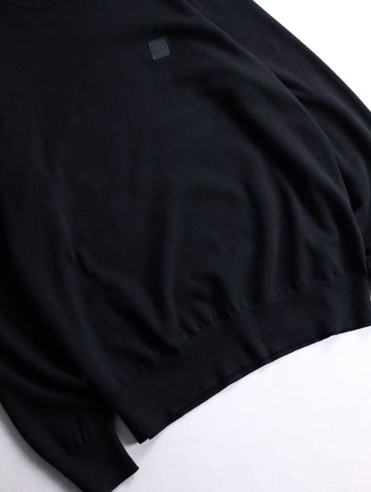HUGO BOSS hignneck cotton cashmere knit sweater black