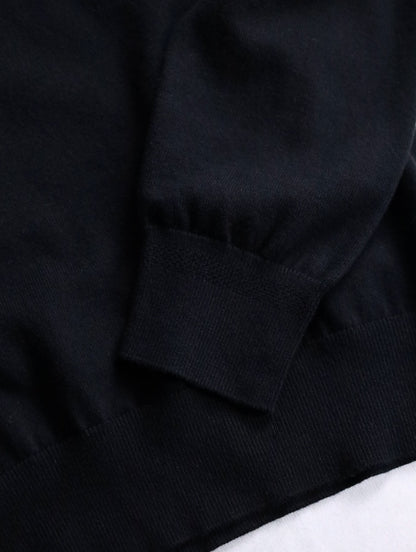 HUGO BOSS hignneck cotton cashmere knit sweater black