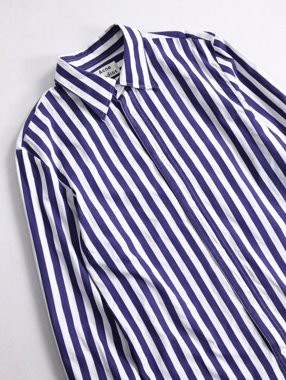 Acne Studios stripe shirt violet-white