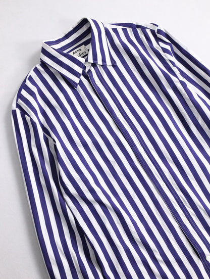 Acne Studios stripe shirt violet-white