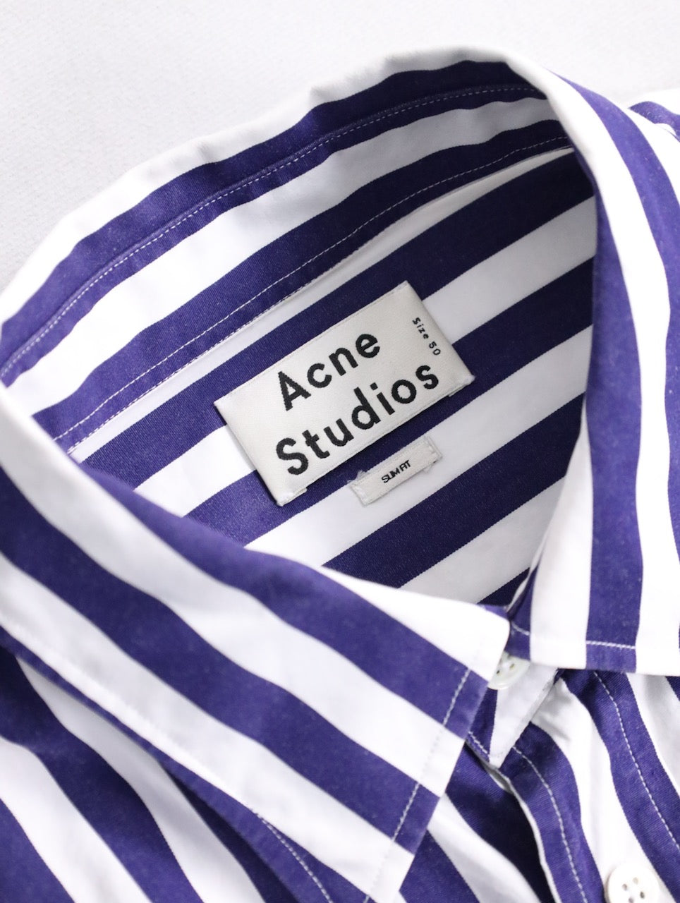 Acne Studios stripe shirt violet-white