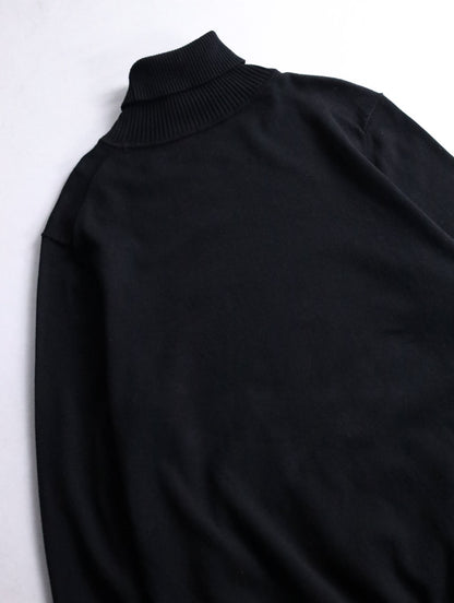 HUGO BOSS hignneck cotton cashmere knit sweater black