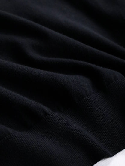 HUGO BOSS hignneck cotton cashmere knit sweater black