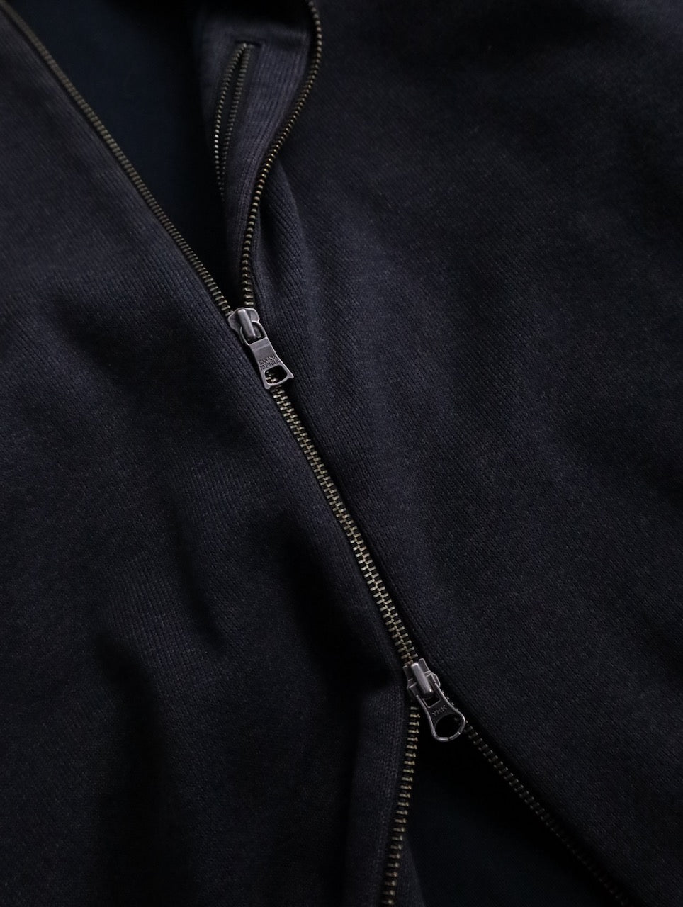 00s BANANA REPUBLIC double zip knit darkgray