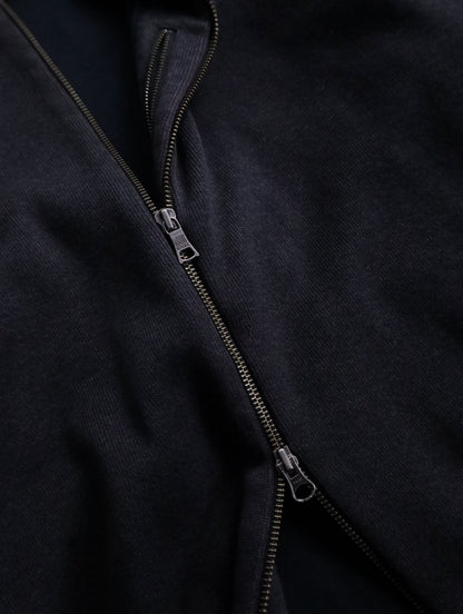 00s BANANA REPUBLIC double zip knit darkgray