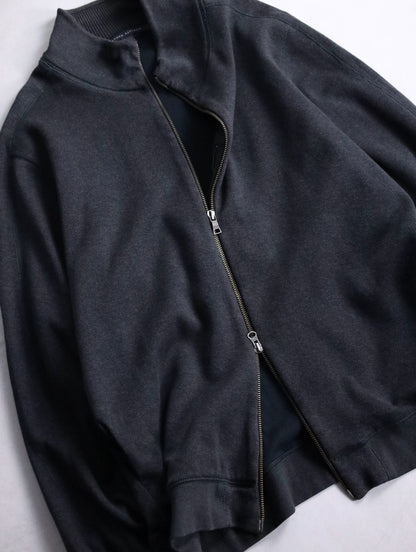 00s BANANA REPUBLIC double zip knit darkgray