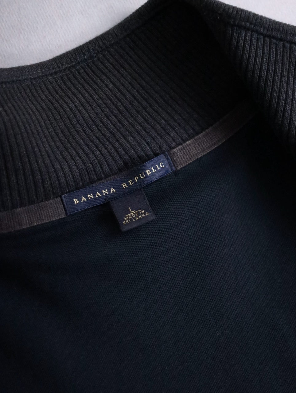00s BANANA REPUBLIC double zip knit darkgray