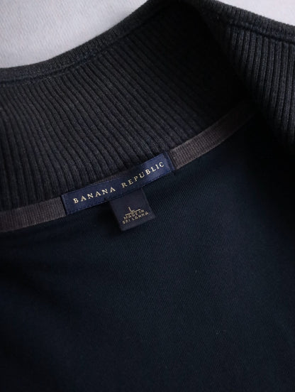00s BANANA REPUBLIC double zip knit darkgray