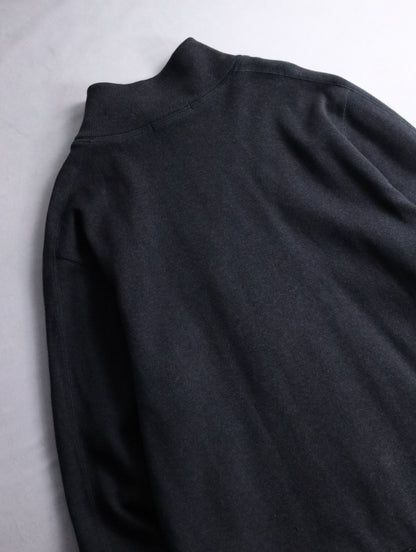 00s BANANA REPUBLIC double zip knit darkgray