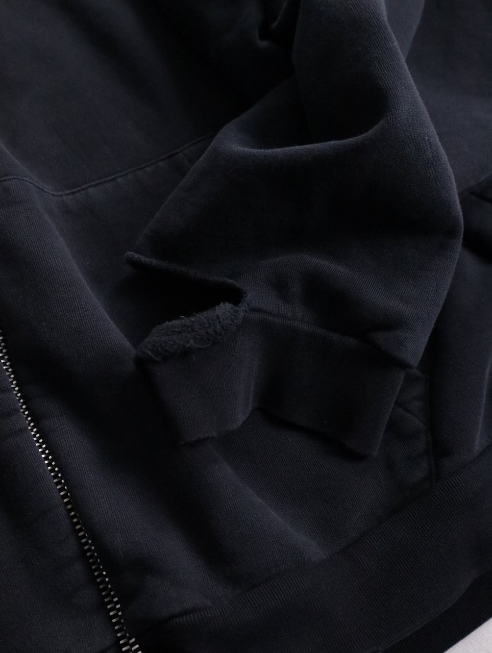 RAF SIMONS badge and print oversized zip hoodie black