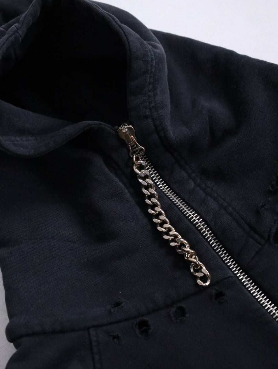RAF SIMONS badge and print oversized zip hoodie black